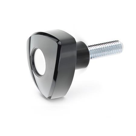 Otto Ganter Triangular Knob with Threaded Stud, GN 5339